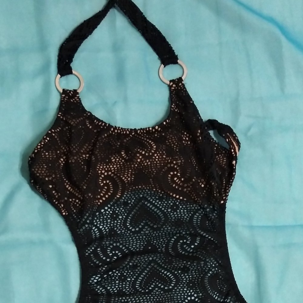 Black Lace Cut-out Monokini by Venus